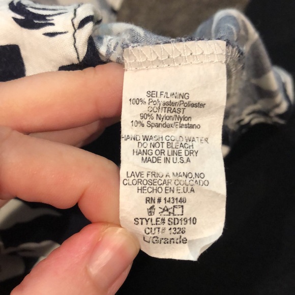 Navy & White Floral Maxi Dress - Picture 6 of 6